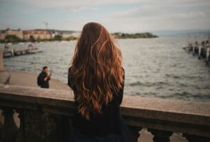 woman standing on terrace